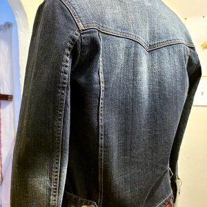 Stunning Burberry Jeans Jacket Women Denim Coat Blazer Nova Check 10 12 Brit M